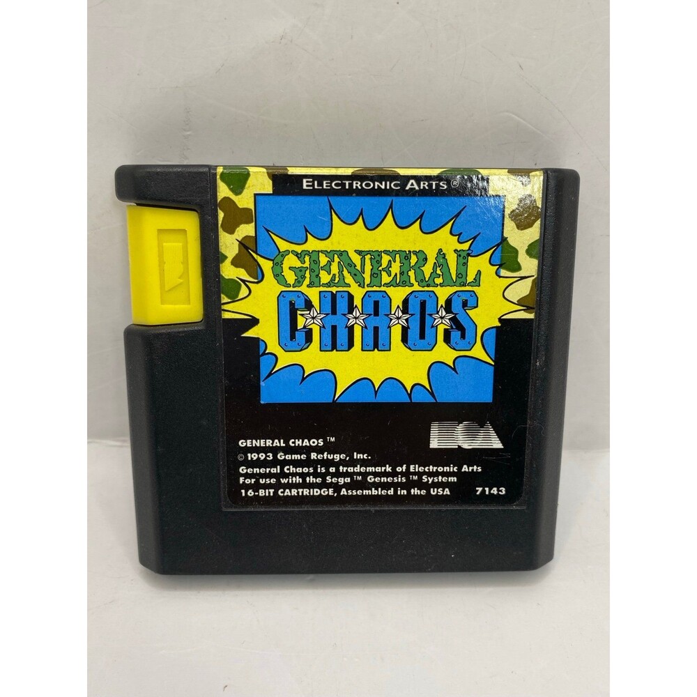 Sega Genesis General Chaos Authentic Game Cartridge Tested